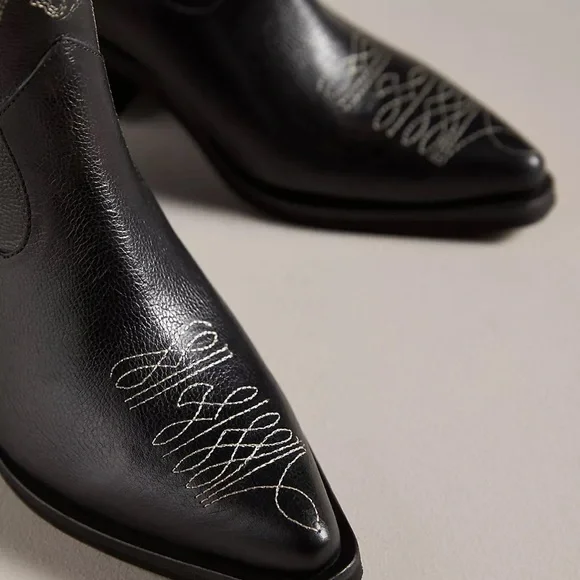 Size 9 ONLY! Anthropologie Black Stivali Unstoppable  Cowboy Boot NEW IN BOX - Picture 3 of 8